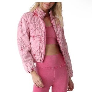 Electric & Rose Pink Quilted Jacket